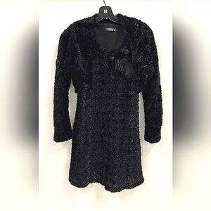 Wanko Italy Designer Women's Black 2 Piece Dress Set - Size 34/36